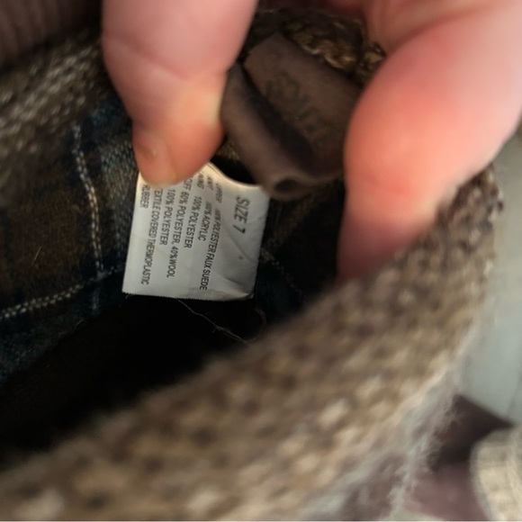 Muk Luks Dark Brown Faux Suede & Knit Patti Boots Ankle Booties Women's Size 7 - Picture 5 of 5